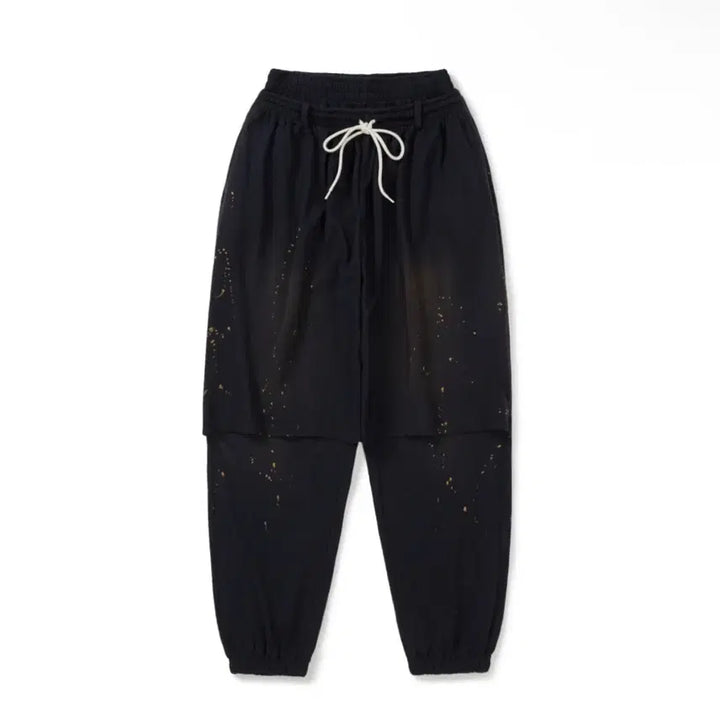 [BUNJANG] LCDC Layered Detail Jersey Pants (Navy) / LCDC 레이어드 디테일 저지 팬츠