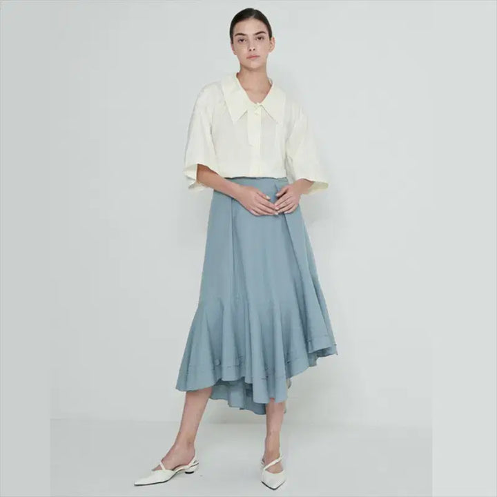 [BUNJANG] System Belted Unbalance Skirt (21FW) / 한섬 시스템  21년  벨티드 언벌런스 스커트