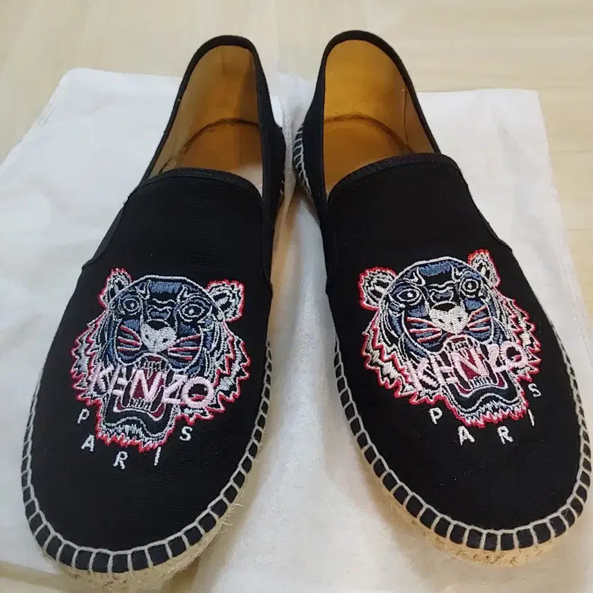 [BUNJANG] KENZO Tiger Espadrille Slip-on Shoes Black / KENZO 겐조 타이거 에스파드류 슬립온 블랙 265