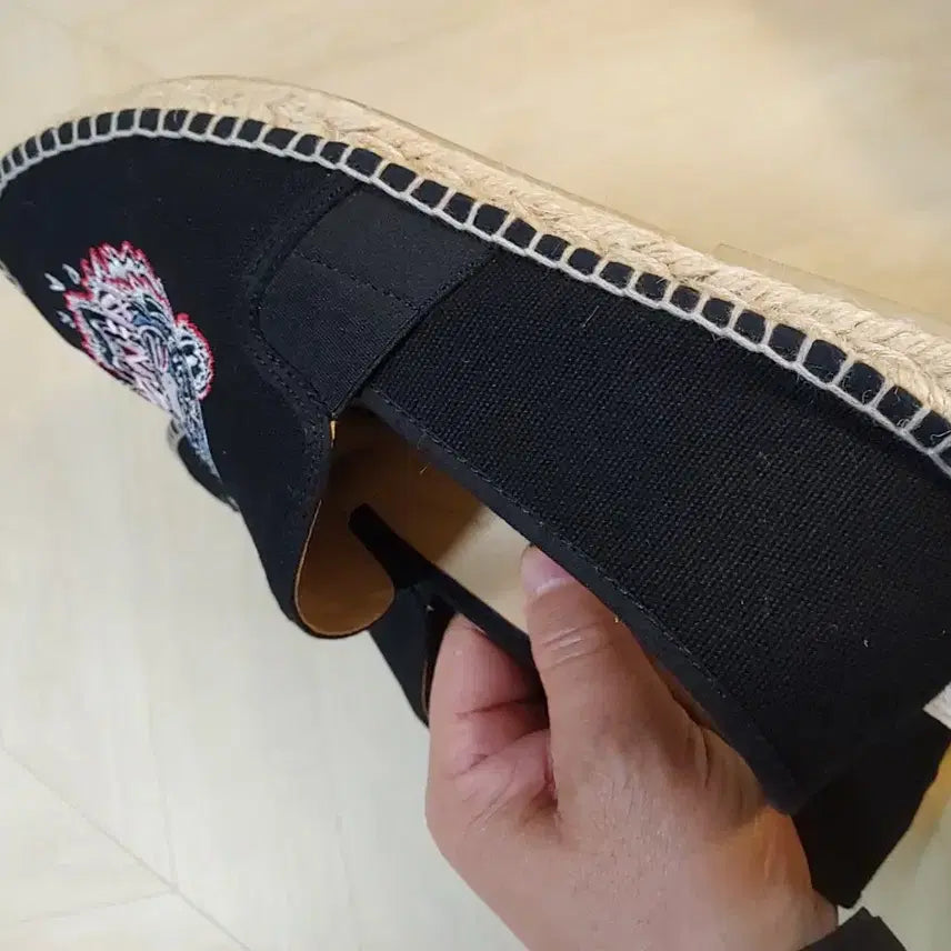 [BUNJANG] KENZO Tiger Espadrille Slip-on Shoes Black / KENZO 겐조 타이거 에스파드류 슬립온 블랙 265