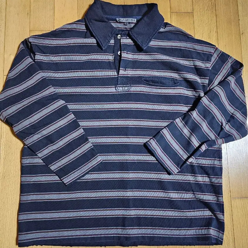 [BUNJANG] Milo Archive Usual Pigment Polo T-shirt Charcoal Grey M / 밀로아카이브 유주얼 피그먼트 카라티셔츠 m
