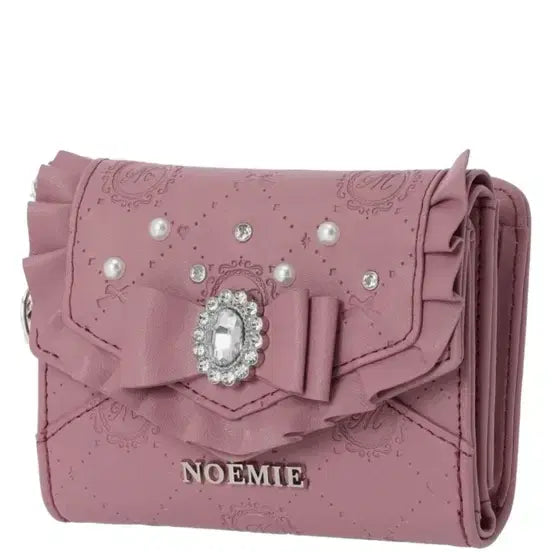 [BUNJANG] NOEMIE Bijou Ribbon Monogram Wallet Rose Pink / [사진있음] 노에미 NOEMIE 비쥬 리본 모노그램 반지갑 로즈핑크