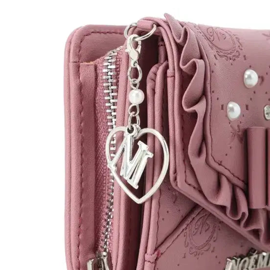 [BUNJANG] NOEMIE Bijou Ribbon Monogram Wallet Rose Pink / [사진있음] 노에미 NOEMIE 비쥬 리본 모노그램 반지갑 로즈핑크
