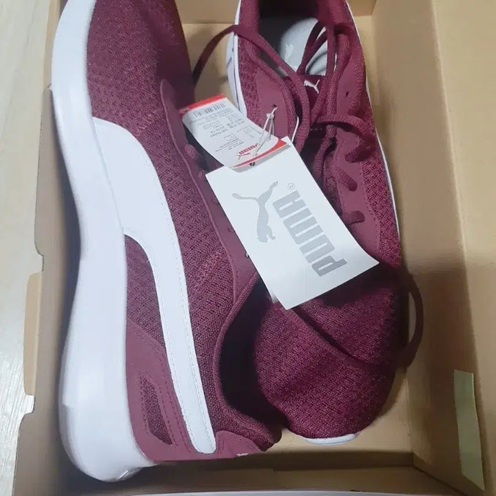 [BUNJANG] Puma Burgundy Softfoam+ Sneakers / 푸마 운동화 버건디 새상품