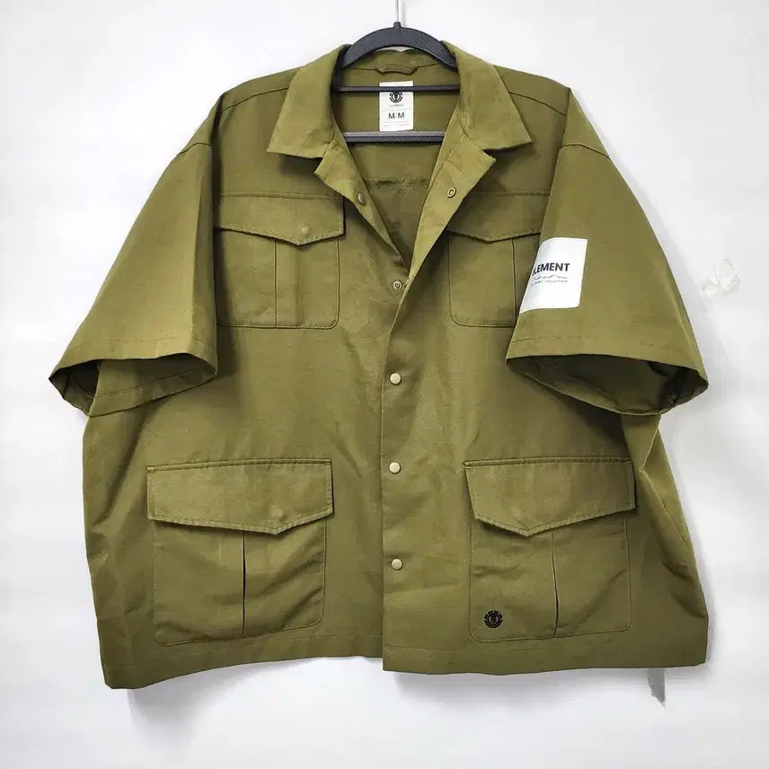 [BUNJANG] Element Short Sleeve Shirt Khaki Size 105 / 엘레먼트 반팔 셔츠 M/M 카키색 105
