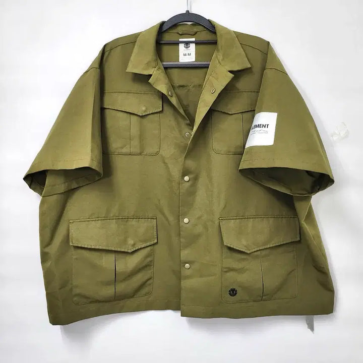 [BUNJANG] Element Short Sleeve Shirt Khaki Size 105 / 엘레먼트 반팔 셔츠 M/M 카키색 105