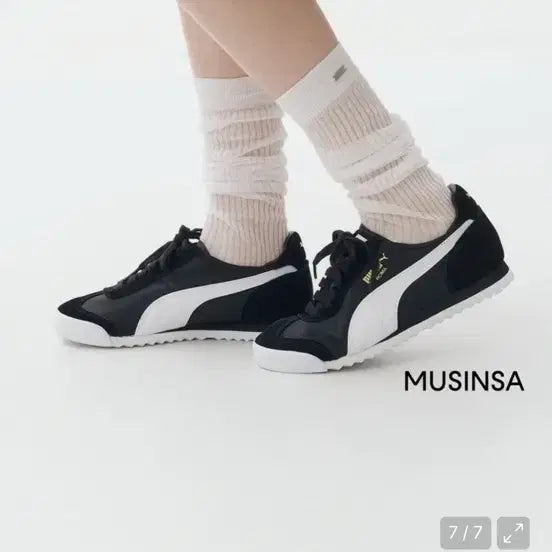 [BUNJANG] Puma Roma OG Nylon Black Sneakers / 퓨마 로마 OG 나이론 블랙 운동화