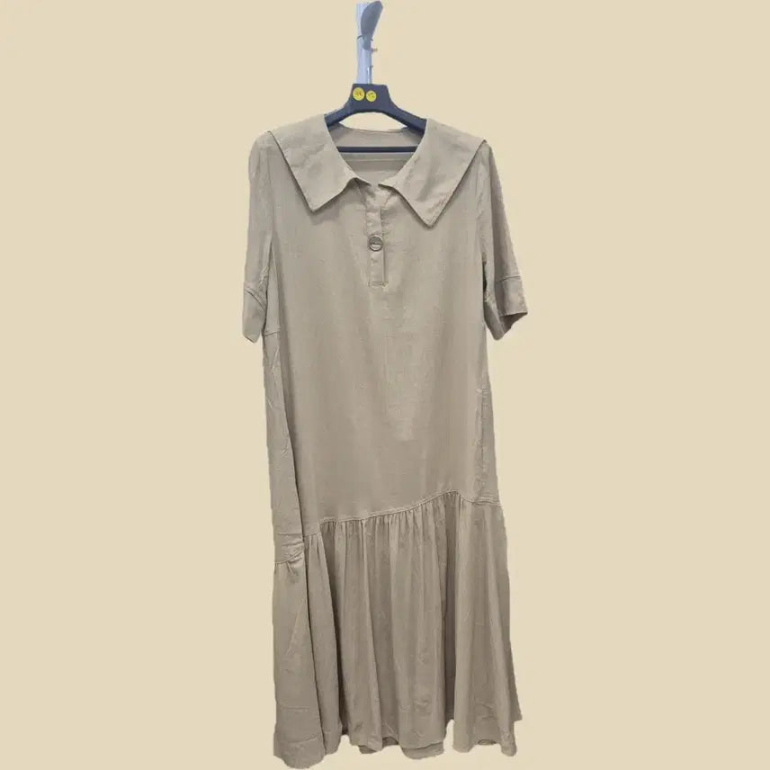 [BUNJANG] Beige Linen Long Dress / 원피스 베이지(새상품)