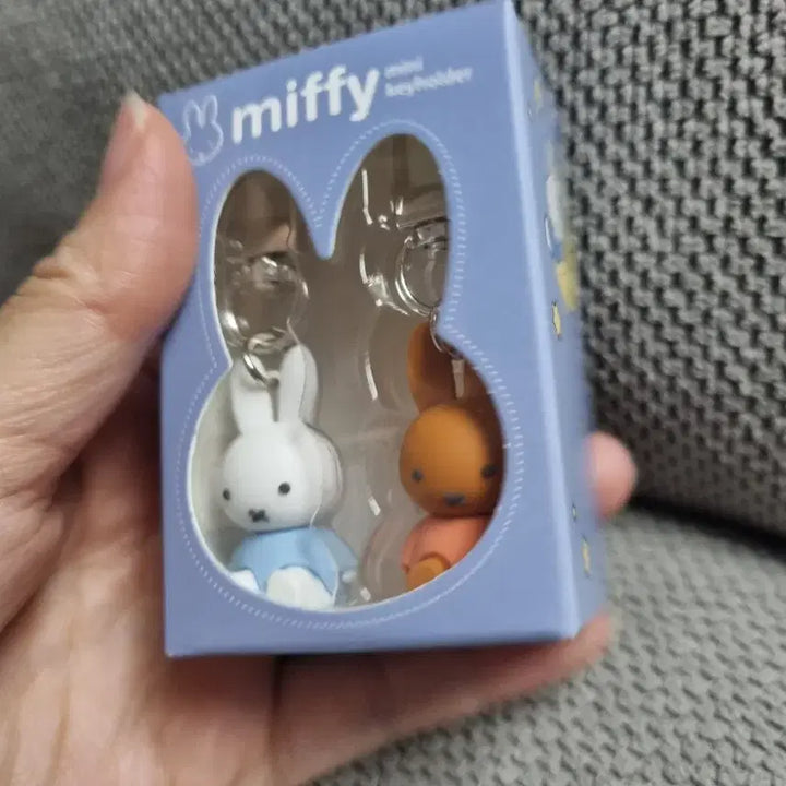 [BUNJANG] Miffy Mini Keyring Set (Blue Miffy &amp; Orange Melanie) / 미피 미니 키링 세트 블루미피 오렌지멜라니