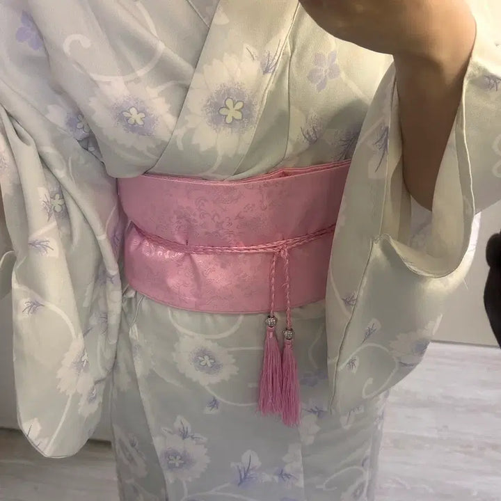 [BUNJANG] Light Blue Yukata Kimono Set Rental / (대여 일시중단/6월 오픈) 졸업사진 유카타 기모노 대여