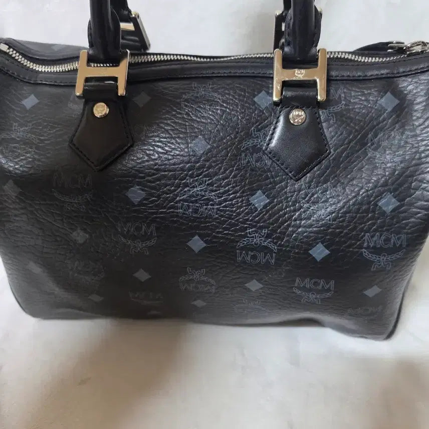 [BUNJANG] MCM Black Visetos Tote Bag / 정품 mcm 블랙 비세토스 토드백
