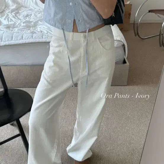 [BUNJANG] Ribbonbit Linen Summer Pants M New / ribbonbit 리본빛 ora 팬츠 M 새상품