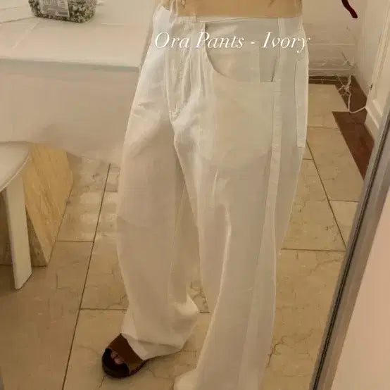 [BUNJANG] Ribbonbit Linen Summer Pants M New / ribbonbit 리본빛 ora 팬츠 M 새상품