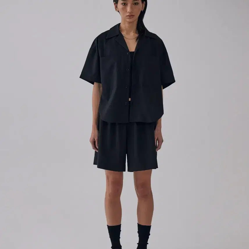 [SOLD OUT] 트리밍버드 하프 파자마 반팔셔츠