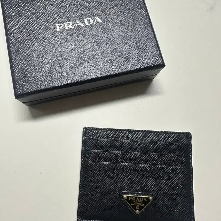 [BUNJANG] Prada Saffiano Card Holder Black Full Box / 프라다 사피아노 카드지갑 블랙 풀박스