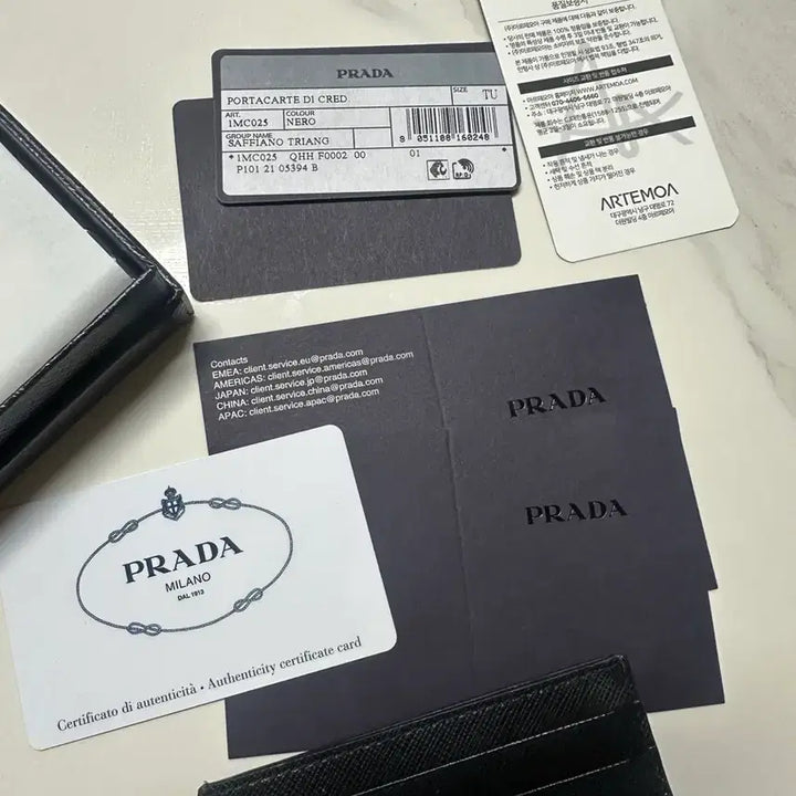 [BUNJANG] Prada Saffiano Card Holder Black Full Box / 프라다 사피아노 카드지갑 블랙 풀박스
