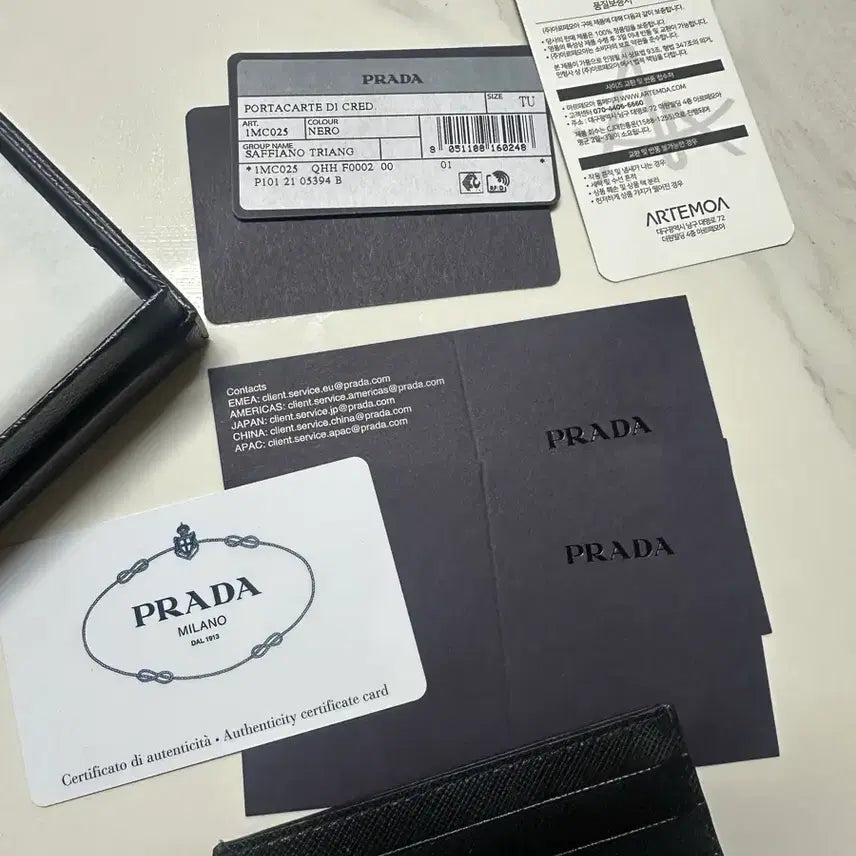 [BUNJANG] Prada Saffiano Card Holder Black Full Box / 프라다 사피아노 카드지갑 블랙 풀박스