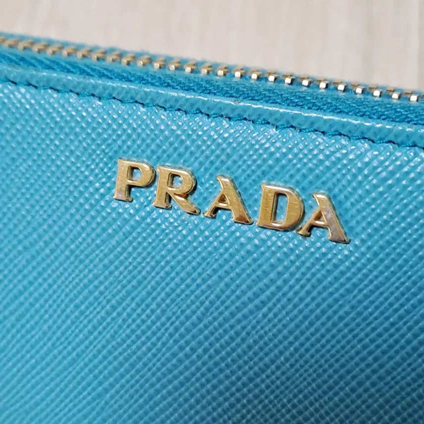 [BUNJANG] Prada Saffiano Bi-Color Zip Wallet / [100%/정품] 프라다 사피아노 투톤 지퍼 지갑