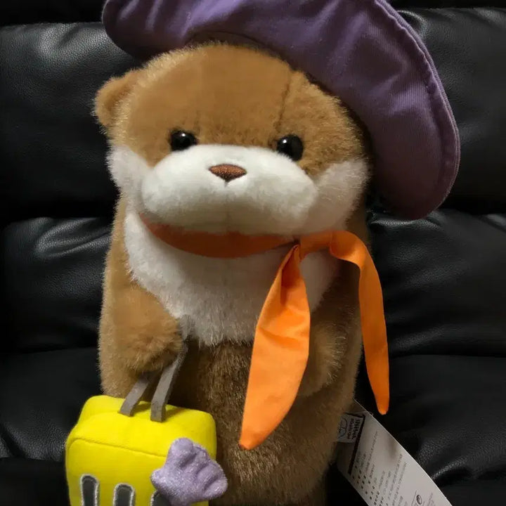 [BUNJANG] Uso-chan 27cm Doll with Purple Hat and Orange Ribbon / 가족여행 우소짱 27cm