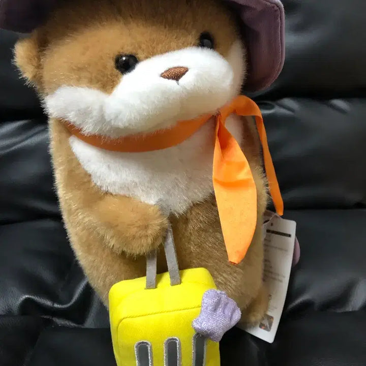 [BUNJANG] Uso-chan 27cm Doll with Purple Hat and Orange Ribbon / 가족여행 우소짱 27cm