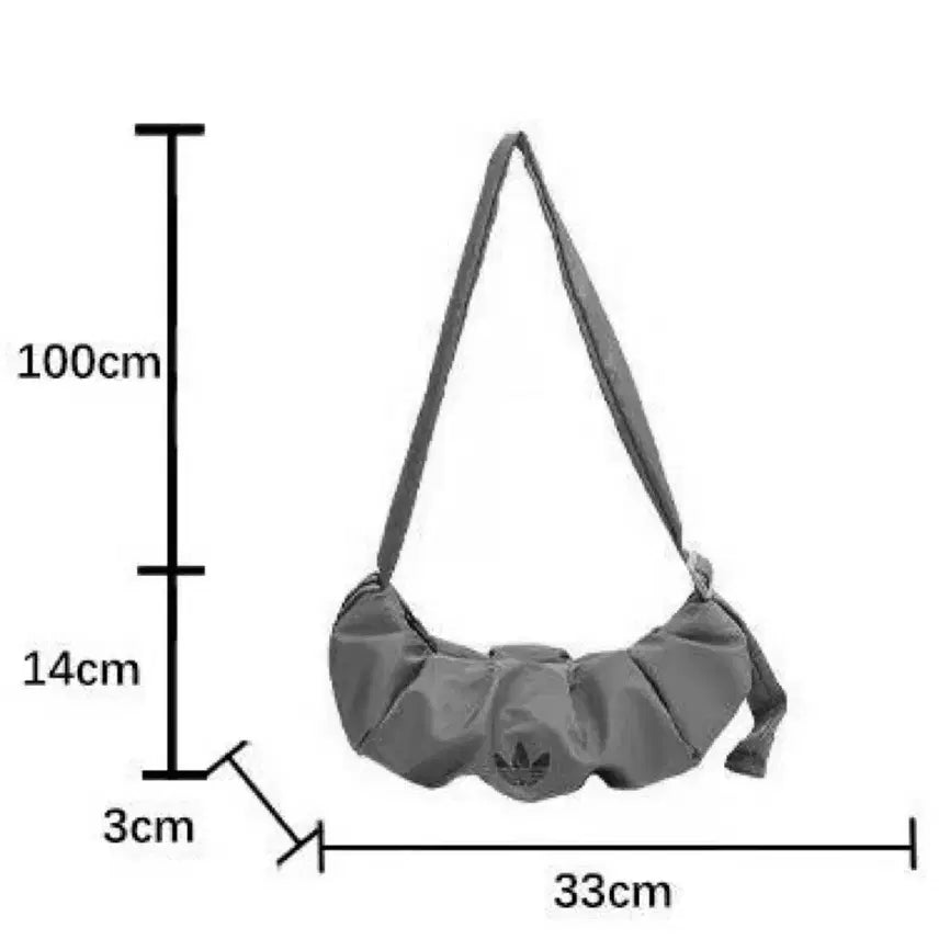 [BUNJANG] Adidas Croissant Shoulder Bag Black / 아디다스 크로와상 블랙 숄더백