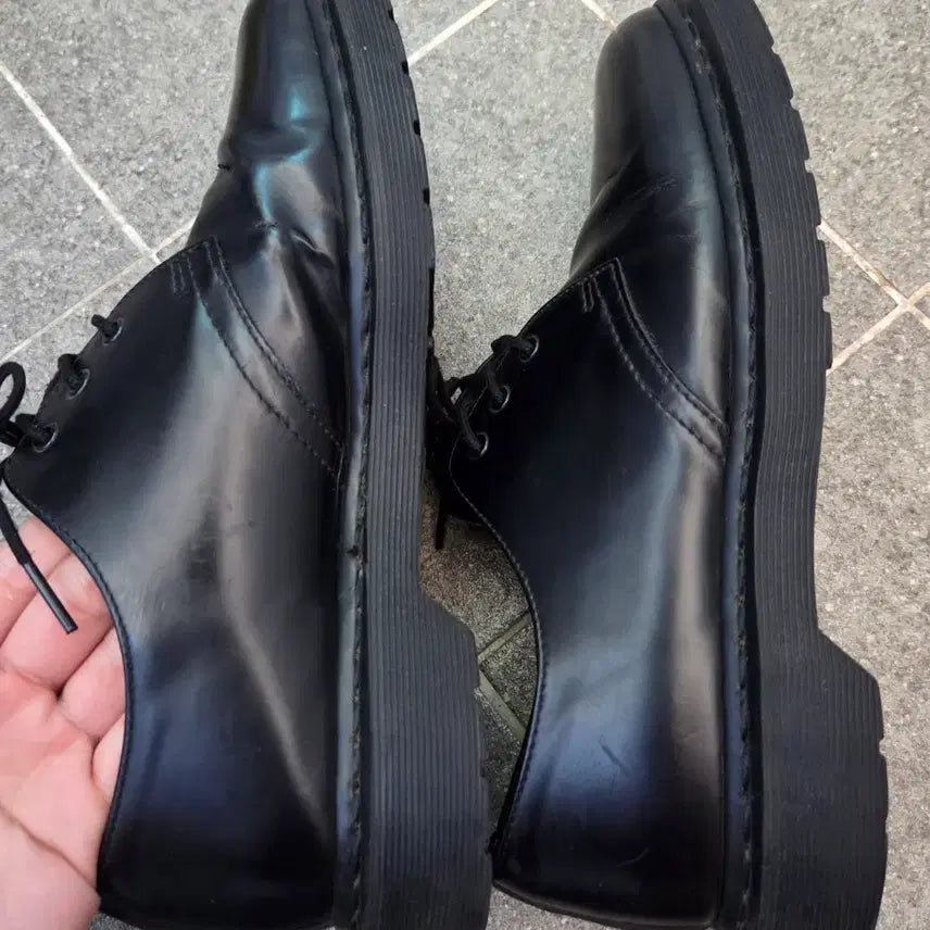 [BUNJANG] Dr. Martens 1461 Mono Black Leather Shoes / 260 UK7 닥터마틴 1461 모노 블랙
