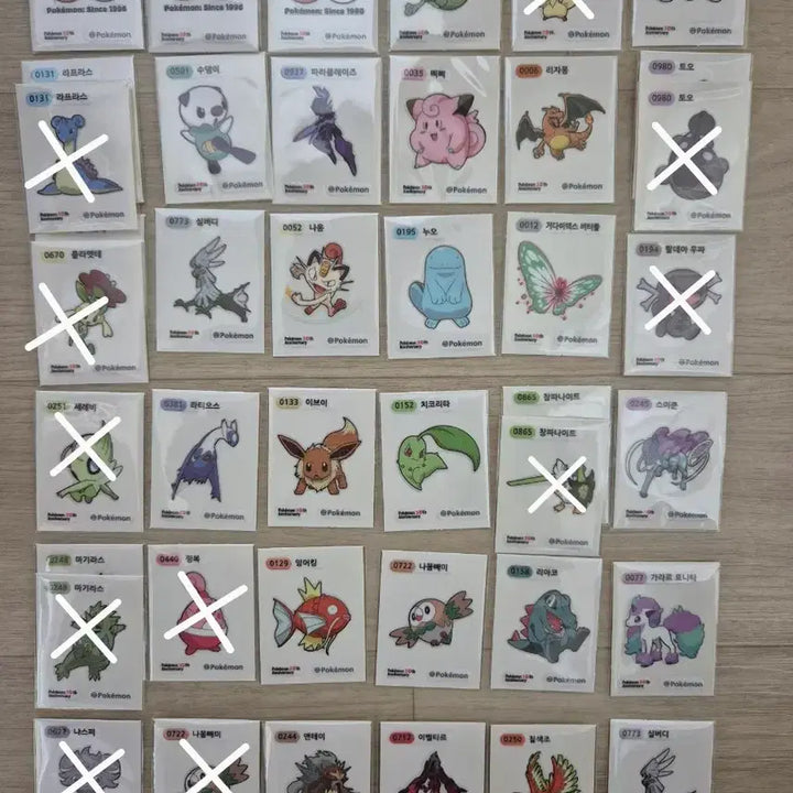 [BUNJANG] Pokemon Sticker Collection Season 5 30th Anniversary Pixel Stickers / 포켓몬 띠부씰 교환 시즌5 30주년 및 여러로 픽셀 띠부씰 교환 .