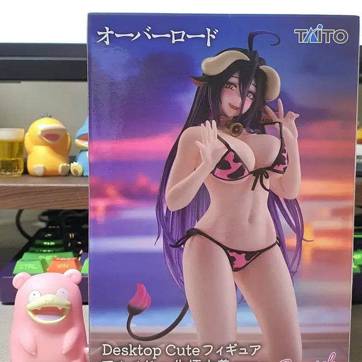 [BUNJANG] Taito Overlord Desktop Cute Albedo Cow Print Swimsuit Figure (Sealed) / (미개봉)타이토 오버로드 Desktop Cute 피규어 알베도 젖소무늬