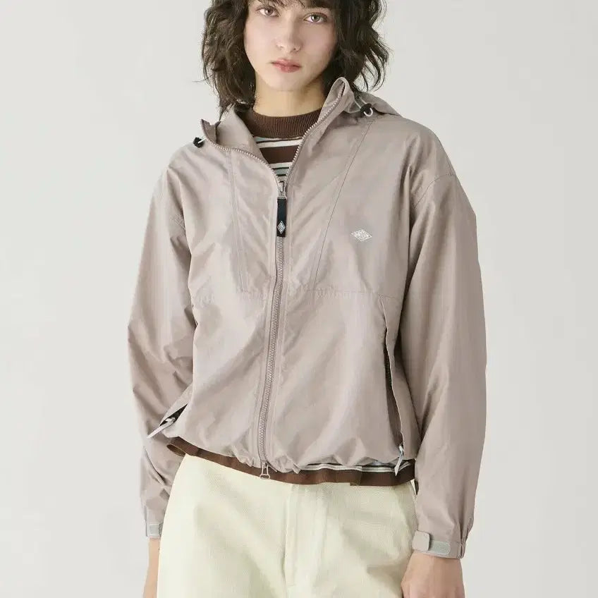 [BUNJANG] DANTON Short Hooded Zip-Up Windbreaker Blouson Jacket / [새상품]단톤 후드 숏 재킷 여성 집업 바람막이 블루종[26SS]