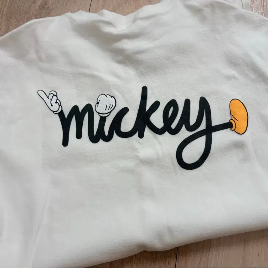 [BUNJANG] Disney Mickey Mouse Short Sleeve T-Shirt White / 디즈니 미키마우스 반팔티