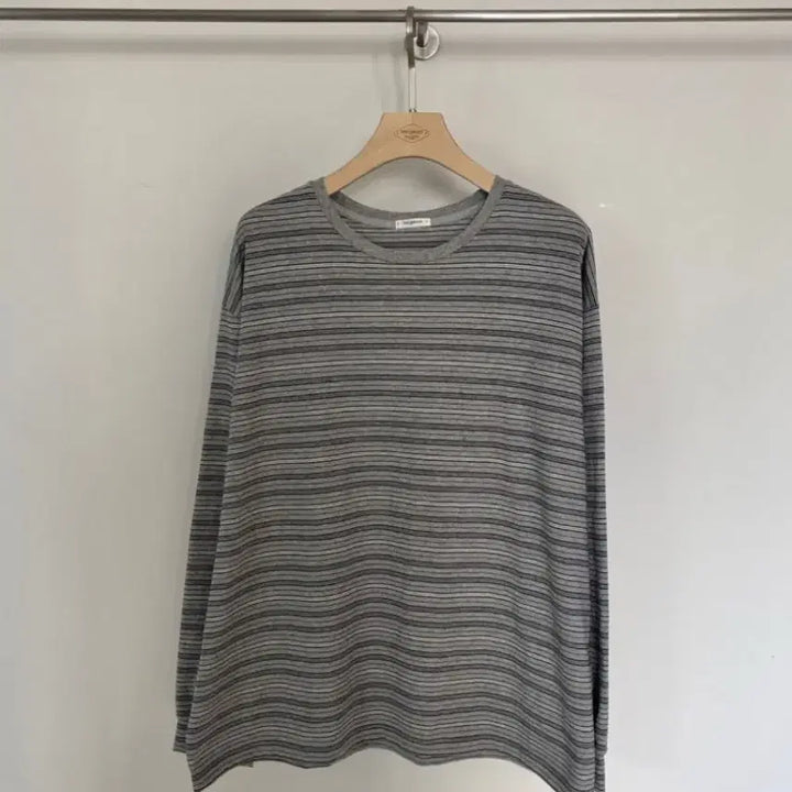 [BUNJANG] Bergamot Archive Stripe Border T-Shirt - Grey / 베르가못 아카이브 보더 티셔츠 스트라이프 - 그레이