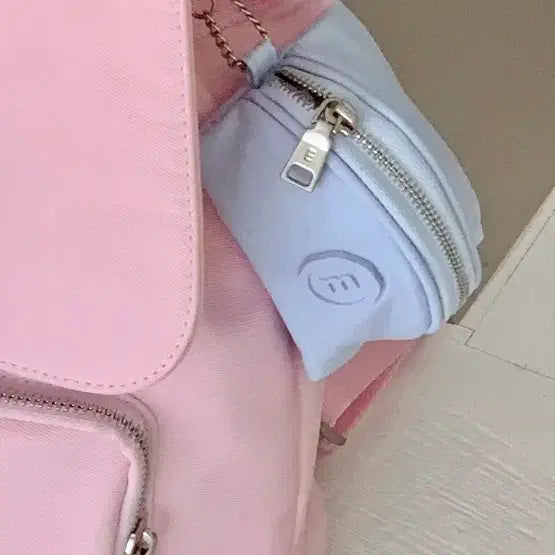 [BUNJANG] MinuteMute CLO Pouch Keyring (Bluebell) with Dust Bag &amp; Mirror / 미닛뮤트 파우치키링+거울증정