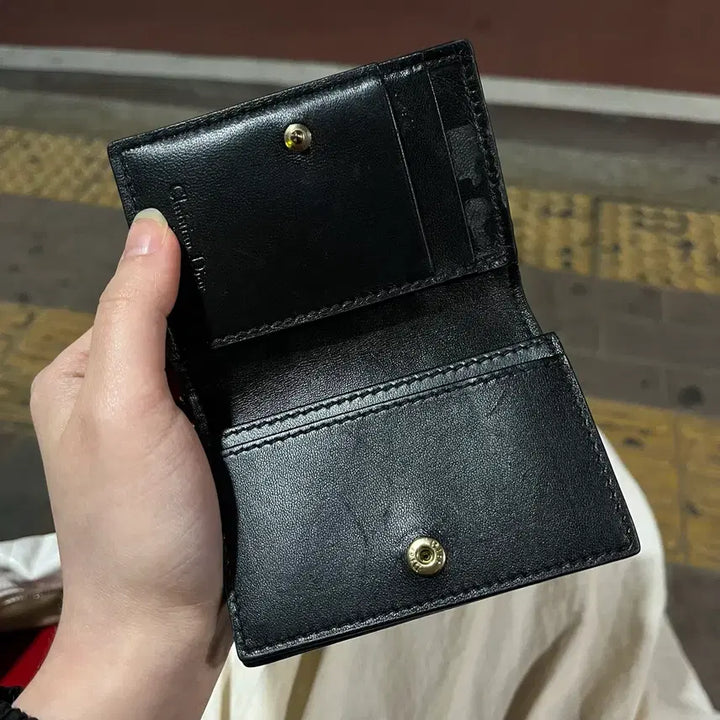 [BUNJANG] Dior Lady Black Card Holder / 디올 레이디 블랙 카드지갑