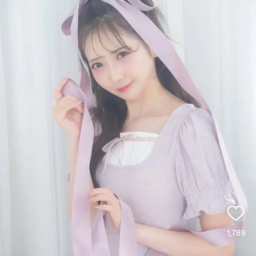 [BUNJANG] Evelyn Frill Pink Square Neck One-Piece Dress / evelyn 에블린 프릴 핑크 스퀘어넥 원피스