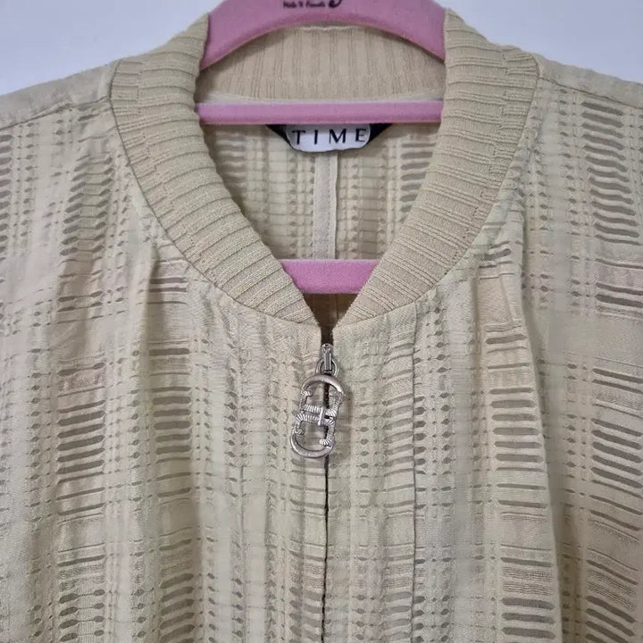 [BUNJANG] TIME Short-Sleeve Punching Zip-Up Jacket / TIME 반팔 펀칭 집업 자켓