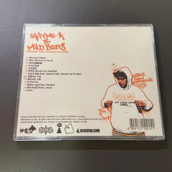 [BUNJANG] Rhyme Attack &amp; Mild Beats Message From Underground Album / 라임어택&amp;마일드비츠 Message From Underground 국힙앨범