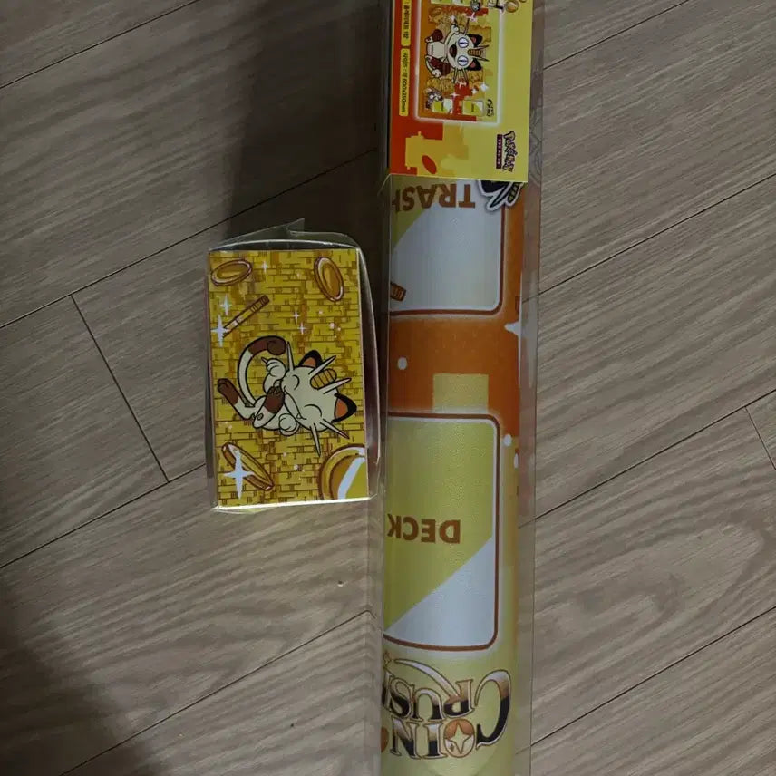 [BUNJANG] Pokemon Meowth Playmat + Deck Case / 포켓몬카드 나옹 플레이매트 + 덱케이스