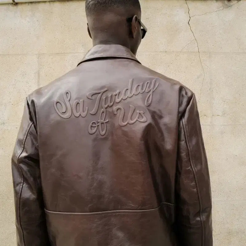 [BUNJANG] Stu Cow Leather Jacket / Stu 카우 레더 자켓