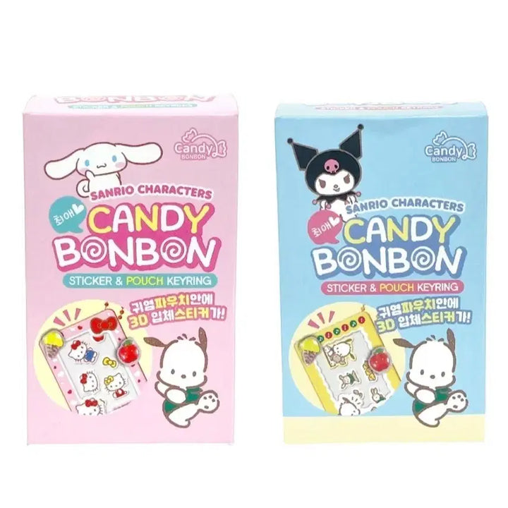 [BUNJANG] Sanrio Candy Bongbong Sticker Pouch Keychain (7cm) / 산리오 최애 캔디봉봉 스티커 파우치 키링, 7cm