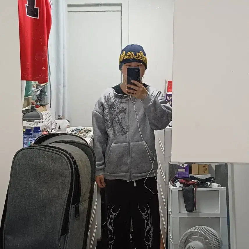 [BUNJANG] Tribal Wide Training Pants - Grey / 그레이 트라이벌 와이드 트레이닝 팬츠