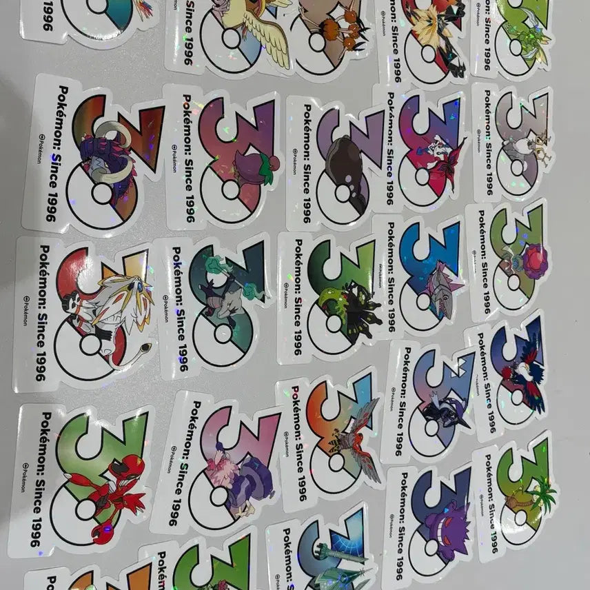 [BUNJANG] Pokemon 30th Anniversary Sticker Set / 포켓몬 30주년 기념 스티커-팬텀,두드리짱,마스카나, 토오 등 포함