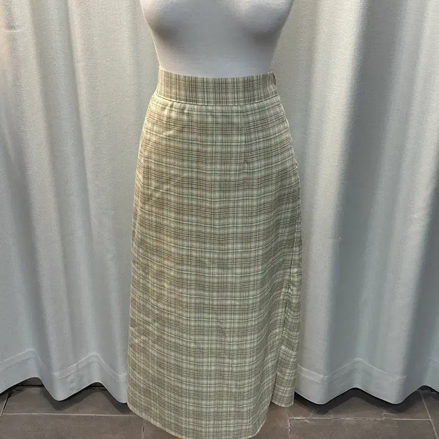 [BUNJANG] Check Pattern Midi Skirt / 체크 패턴 스커트