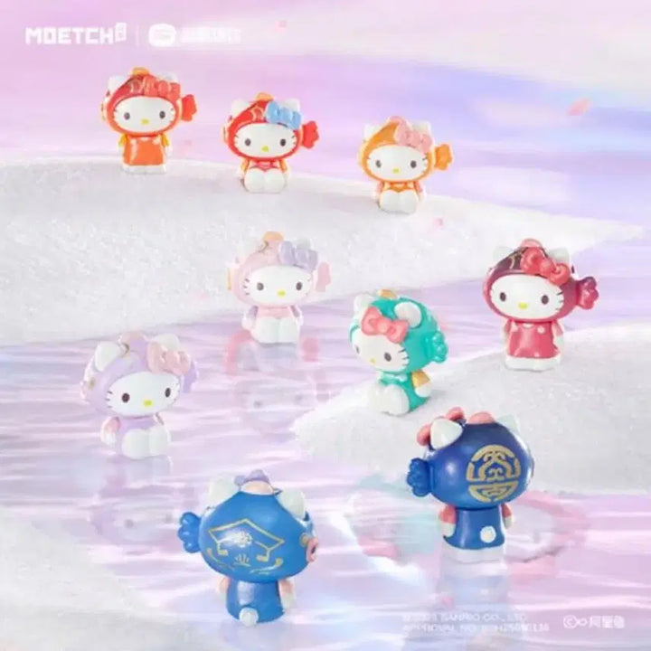 [BUNJANG] Sanrio Official MOETCH Hello Kitty Lucky Koi Series Figure Aurora Version / 산리오 정품 MOETCH 헬로키티 행운의잉어 시리즈 피규어 오로라 버전