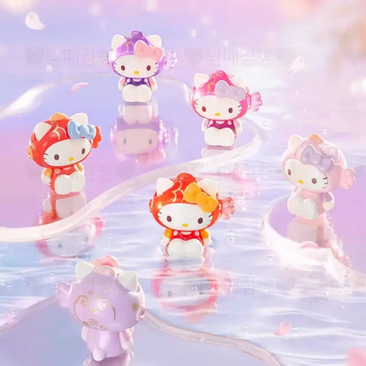 [BUNJANG] Sanrio Official MOETCH Hello Kitty Lucky Koi Series Figure Aurora Version / 산리오 정품 MOETCH 헬로키티 행운의잉어 시리즈 피규어 오로라 버전