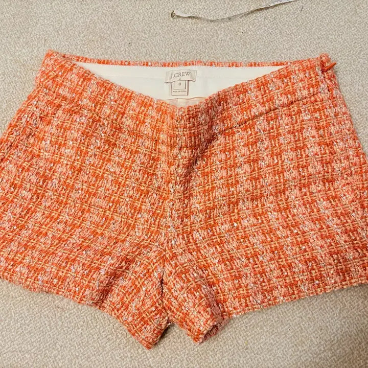 [BUNJANG] J.Crew Coral Tweed Shorts Size 0 / J.CREW 코랄 트위드 반바지 사이즈 0