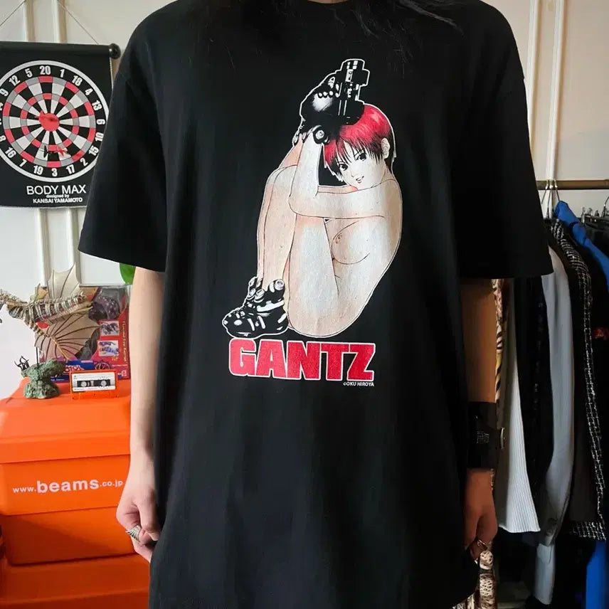 [BUNJANG] Gantz Kishimoto Kei Printed Vintage T-Shirt XL / 90s Gantz 간츠 아카이브 빈티지 키시모토 케이 프린팅 반팔 티셔츠