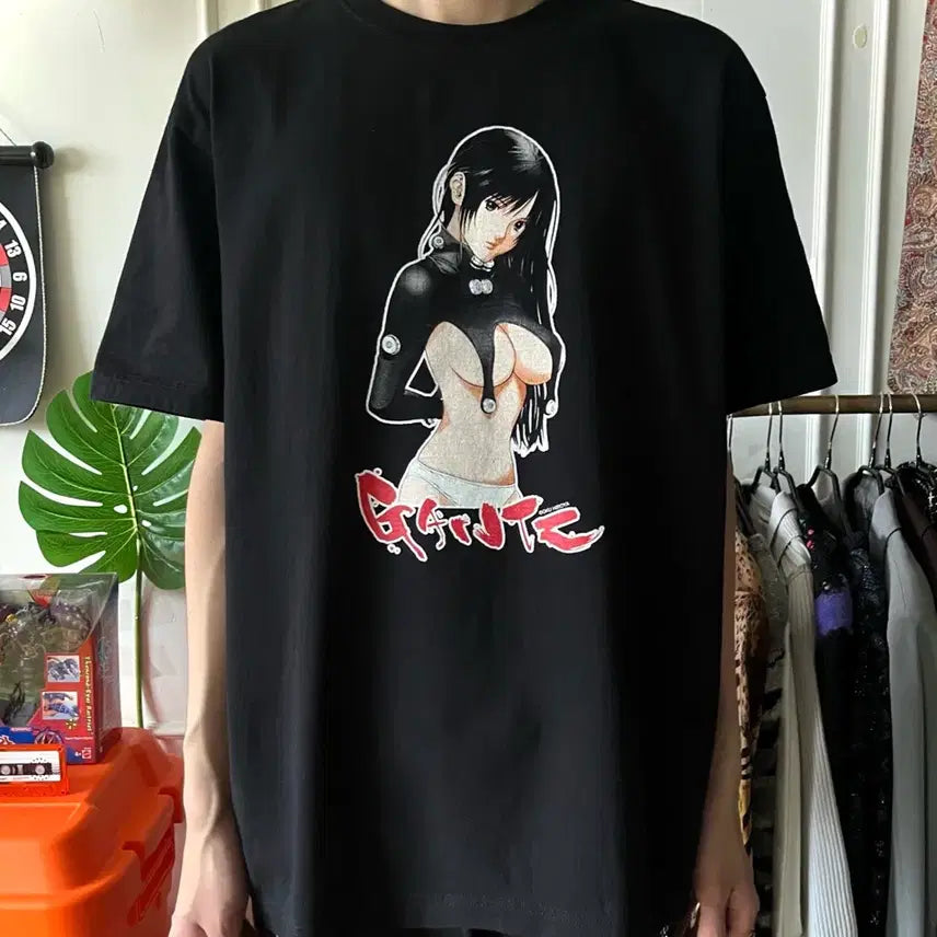 [BUNJANG] Gantz 2000s Reika Printed T-Shirt / 2000s Gantz 간츠 아카이브 레이카 프린팅 반팔 티셔츠