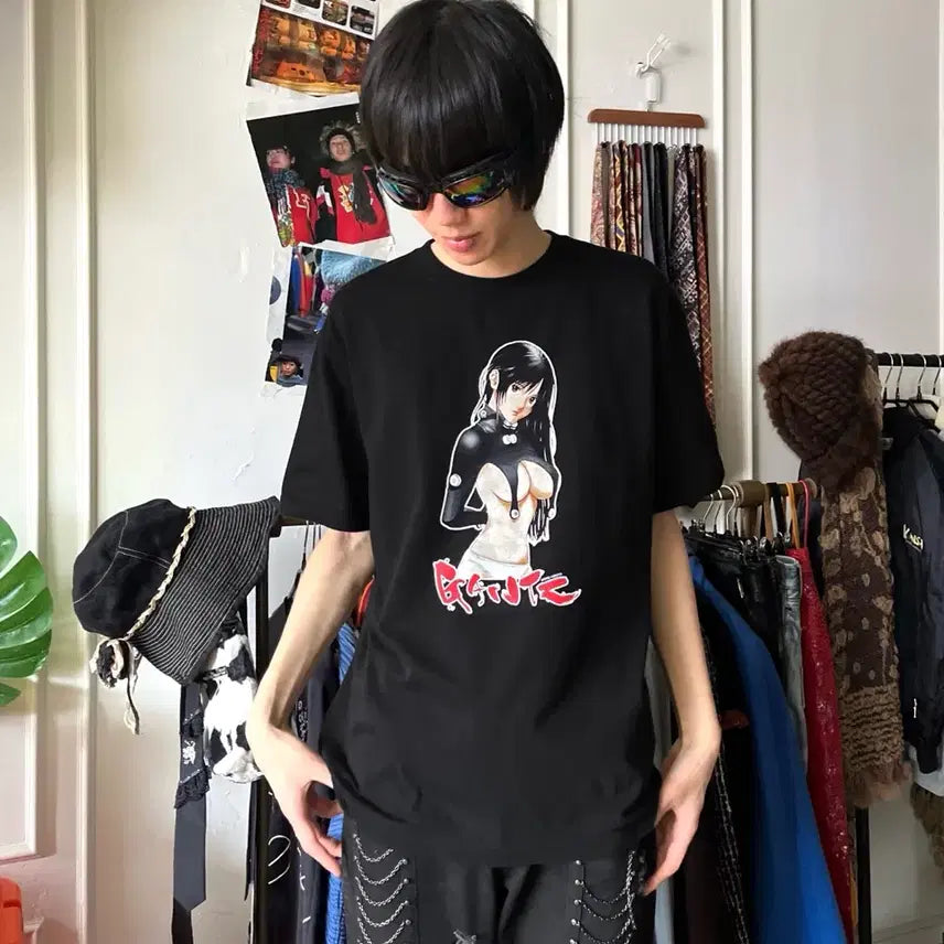 [BUNJANG] Gantz 2000s Reika Printed T-Shirt / 2000s Gantz 간츠 아카이브 레이카 프린팅 반팔 티셔츠
