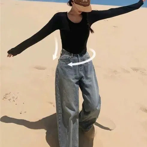 [BUNJANG] SLOWAND Wide Denim Pants Vintage Mid-Blue / 새상품) SLOWAND 슬로우앤드 와이드 데님 팬츠 빈티지 중청 컬러