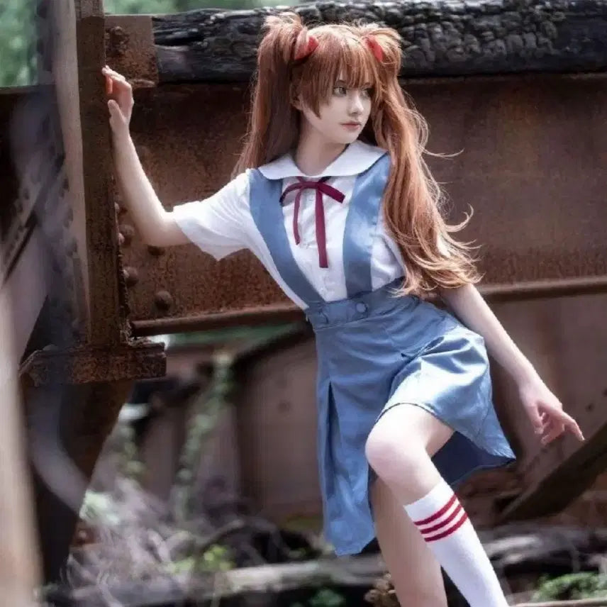 [BUNJANG] Evangelion Asuka Cosplay Outfit Rental / 에반게리온 아스카 코스프레 의상 졸업사진 대여 보냅니다